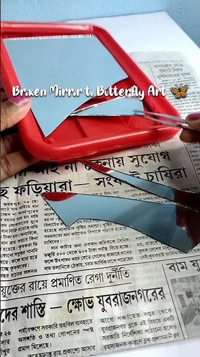 DIY Butterfly Mirror Art (Part 1) 🦋 #shorts #diy