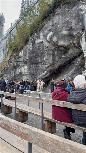 🙏 Prayers in the Grotto for all who requested prayer--your name was whispered with your intentions to Our Lady. #prayers #OurLadyOfLourdes #pilgrimage | Our Lady of Lourdes Hospitality North American Volunteers