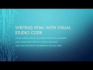 Writing a simple HTML page with Visual Studio Code