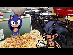 Lord X & EXE eat out at FAZOLIS 🍕| Sonic.exe Skit