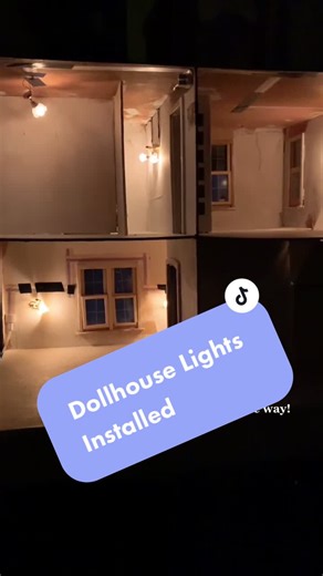 DIY Dollhouse Wire Lights Installation