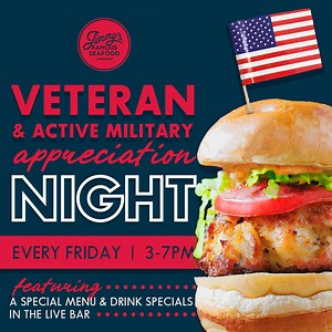 🇺🇸 Join us every Friday at Jimmy's Live Bar for Appreciation Night! 🎉 Enjoy food and drink specials, extended happy hour, and an amazing atmosphere! 🍹 Don't miss out! | Jimmy's Famous Seafood
