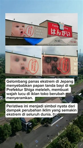 14K views · 29 reactions | Panas Ekstrem di Jepang Buat Papan Tanda “Meleleh” Seperti Film Horor | Momo Nishimiya | Facebook