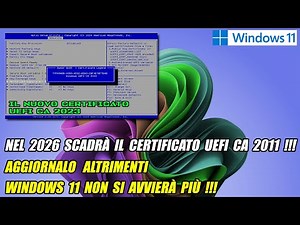 The UEFI CA 2011 certificate will expire in 2026! Update it or Windows 11 will no longer boot!