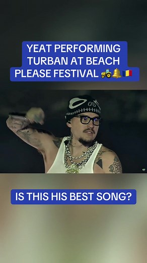 Yeat's Turban Performance at Beach Please Festival