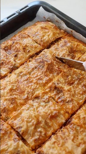 "Bourek" meat pie – tender and aromatic (Recipe in description)