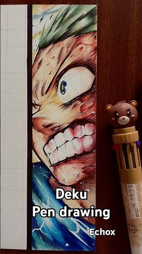 Deku pen drawing my hero academia #art #pendrawing #drawingprocess #anime #myheroacademia #deku