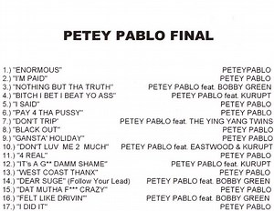 Petey Pablo - Reference Mixes