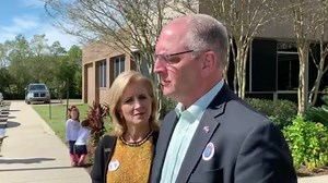 Governor John Bel Edwards in Hammond this afternoon. | AN17