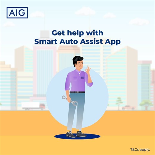 AIG Car Insurance provides you with Smart Auto Assist services, a 24/7 nationwide road assistance services to help you with unexpected vehicle breakdowns, accidents and other motor emergencies. With our unlimited towing service*, a certified tow truck will help take your immobilised vehicle to our nearest AIG panel workshop with no distance limit. Get your car protected today. | AIG