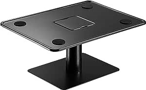Mount-It! Table Projector Stand - for Laptops, Projectors and Speakers | Tilting Projector Stand Tilts Vertically 14 Degrees and Rotates 180 Degrees | Holds 22 Pounds | Portable Projector Stand