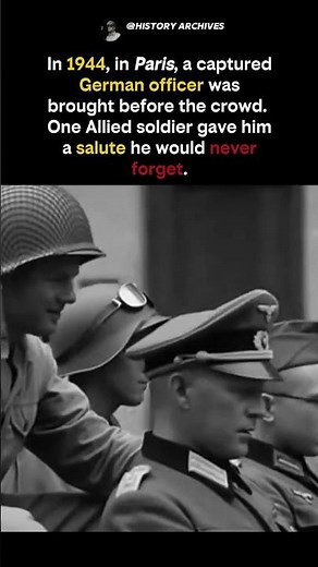 A Captured German Officer Brought Before the Crowd!