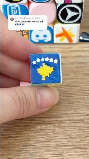 How to draw Kosovo flag on the Rubik's Cube?#drawing#diy #art #rubikscube #kosovo #trending