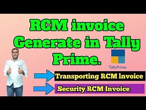 RCM invoice in Tally Prime II How to Transporting RCM Invoice Generate in Tally Prime II