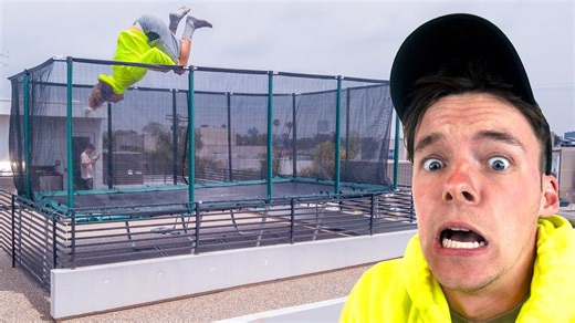 World's first rooftop trampoline!