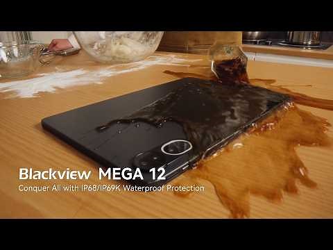 Spilled your coffee? No panic! The Blackview MEGA 12 is built to survive.
