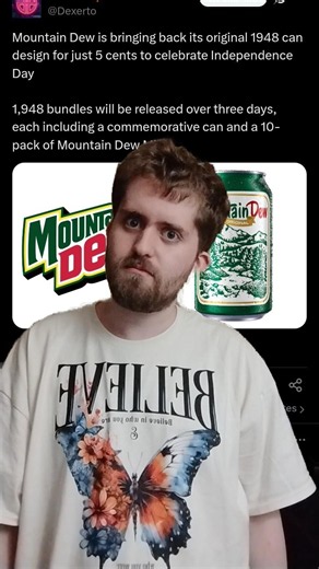 Mountain Dew is bringing back its original 1948 can design for just 5 cents