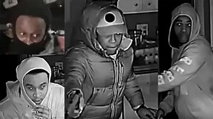 Surveillance video shows home invasion suspects who pistol-whipped man, held gun to child's head