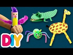 4 Easy JUNGLE ANIMALS Crafts you can do anytime | Fast-n-Easy | DIY Labs