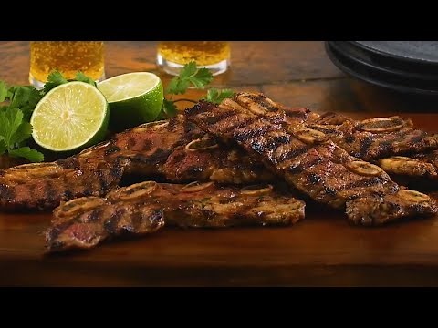 Michelada Beer and Lime Marinated Grilled Short Ribs