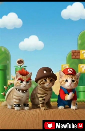 The Cutest Cat Dance Battle You'll See Today 😻 #CatDance #SuperMario #Cute