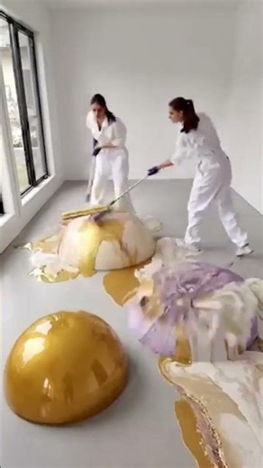 Satisfying Epoxy Floor Art That Looks Like Marble😍#satisfying #shorts @ItransformAnything