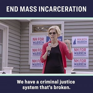 Our criminal justice system is broken—and race is right at the center of what's wrong. Black Americans are more likely to be arrested, wrongfully convicted, and serve longer sentences than white Americans. It’s time to end mass incarceration. | Elizabeth Warren