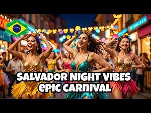 Epic Night Street Party at Salvador’s Carnival 2024 | Bahia’s Most Beautiful Celebration 🇧🇷
