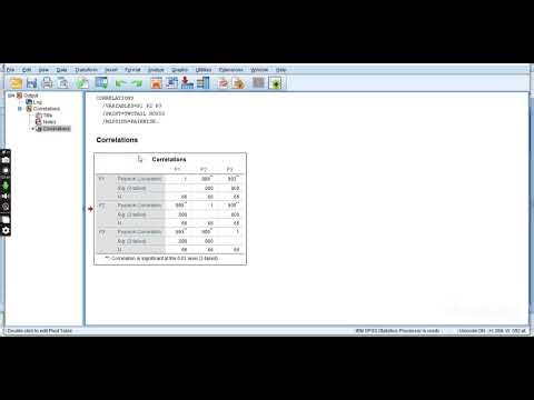 Pearson Correlation - SPSS