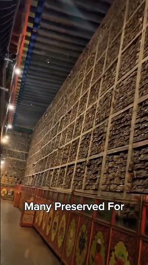 Inside Tibet's Hidden Library: 84,000 Ancient Buddhist Manuscripts! 📚🤯 #tibet #science #shorts #yt