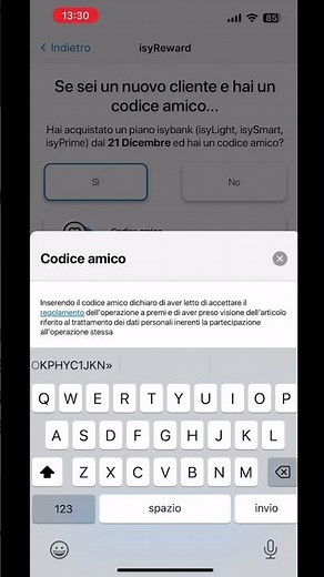 isybank, come inserire il codice per ottenere il buono Amazon da 30€