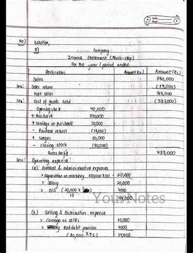 Class 12|| Accounting || 2082(2025) solution|| Q.No.20|| #YourNotes