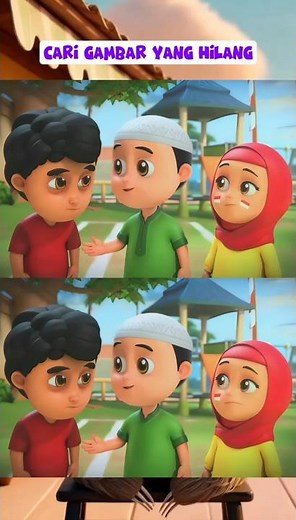 temukan perbedaan di gambar nusa dan rara #shortvideo #nusarara #perbedaangambar #kartun