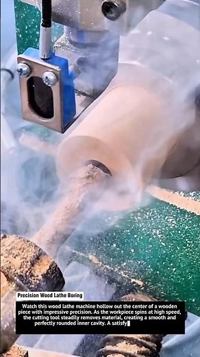Precision Wood Lathe Boring – Smooth Inner Carving!