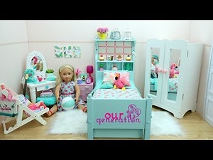 FLAMINGO BEDROOM DECOR FOR OUR GENERATION DOLL