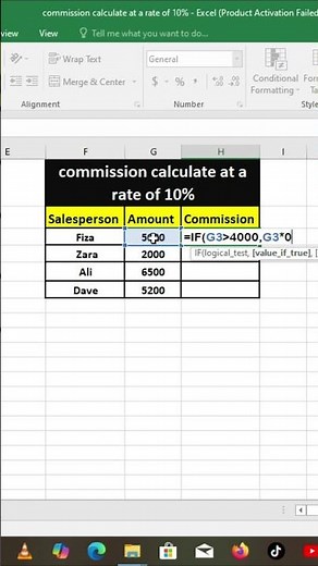 Calculate Commission at 10% in Excel Easily
