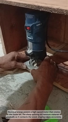 Precision Edge Cutting with Compact Router #Woodworking #DIYTools #TrimRouter