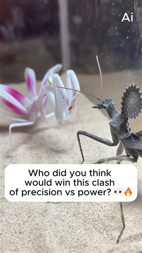 😨 That went from elegant to bru..@tal in seconds… The Orchid Mantis came in fast and flawless — but the Wheel Bug played pure armored assassin mode. ⚙️🪲💥 One precise strike… and the pink beauty froze mid-battle. Nature doesn’t do mercy, only results. Who did you think would win this clash of precision vs power? 👀🔥 #WheelBug #OrchidMantis #InsectBattle #NatureShowdown #WildlifeDrama ⚙️ Created using artificial intelligence — made only for nature-themed storytelling. No real insects involved 