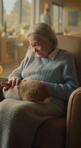 Therapy Rabbit Comforts Elderly Patient