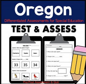 Oregon Quiz and Pre/Post Assessment 50 States, Special Education