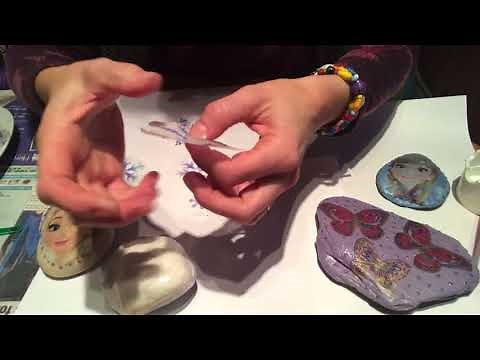 Decoupage on rocks and pebbles using serviettes. Forest of dean rocks. Give us a LIKE 👍