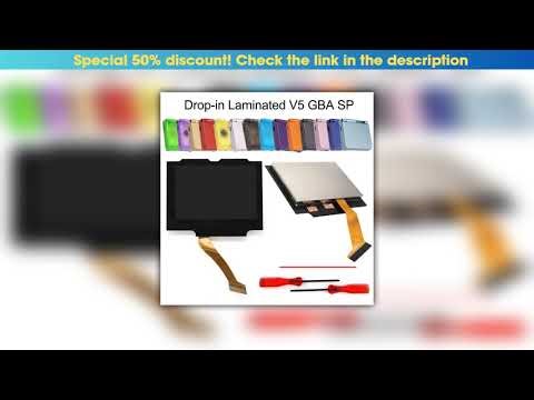 Exclusive Laminated V5 IPS GBA SP Backlight Backlit LCD Replacement Mod Kits For Game Boy Advance S
