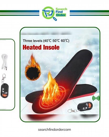 Smart Electric Heated Insoles, Rechargeable, Remote Controlled Foot Warmers for Men and Women