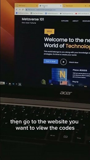 how to view source code of any website...#html5 #css3 #coding