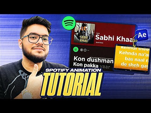 How to Create Spotify UI Animation with Lyrics in After Effects🔥