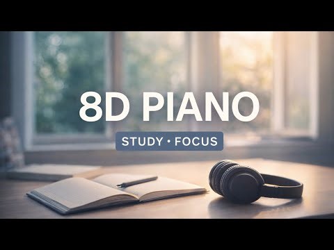 8D Study Music 🎧 Relaxing Piano for Focus & Concentration | 1 Hour
