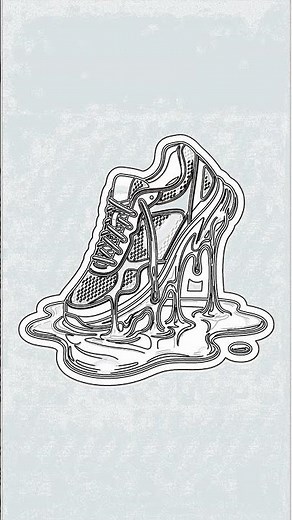 Easy Melting Sneaker Art: Step-by-Step Drawing