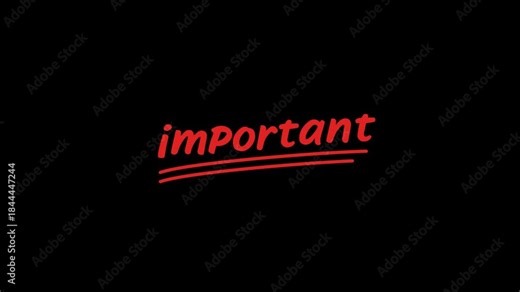 Important text with underline animation