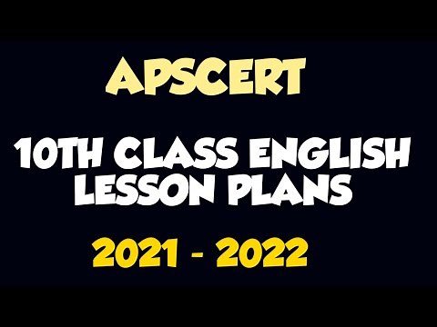 Lesson Plans for 10th Class English | 2021 - 2022 | APSCERT | Jagan Teaching Videos