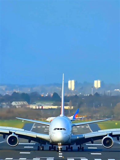 Emirates A380 Landing at Birmingham: A Sky Experience